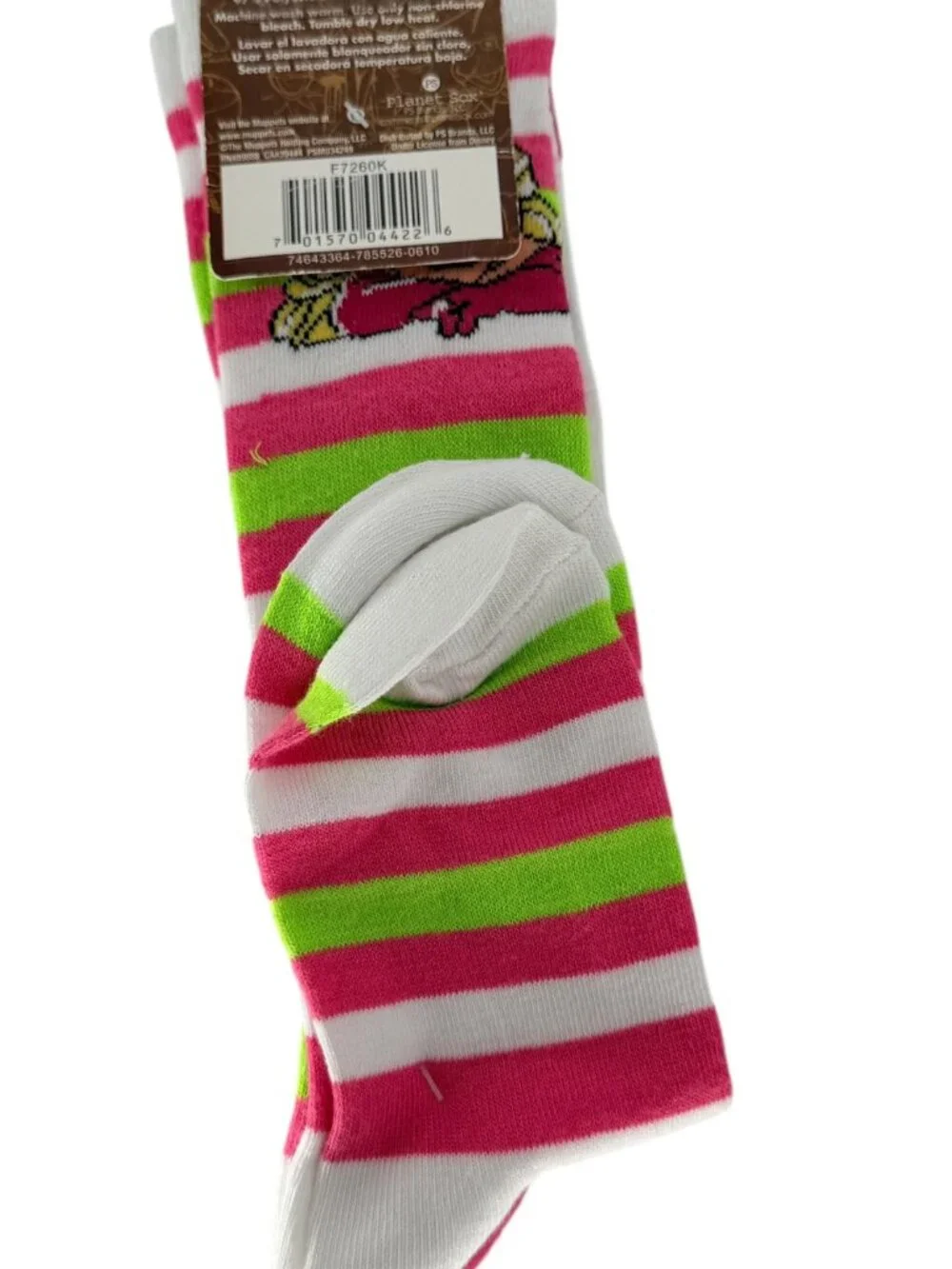 The Muppets Kermit Argyle Striped Socks 2 Pack New